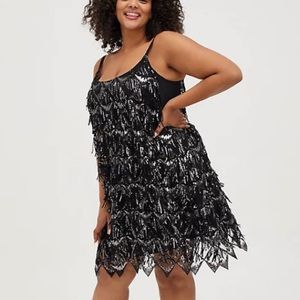 Torrid Black Sequin Dress
